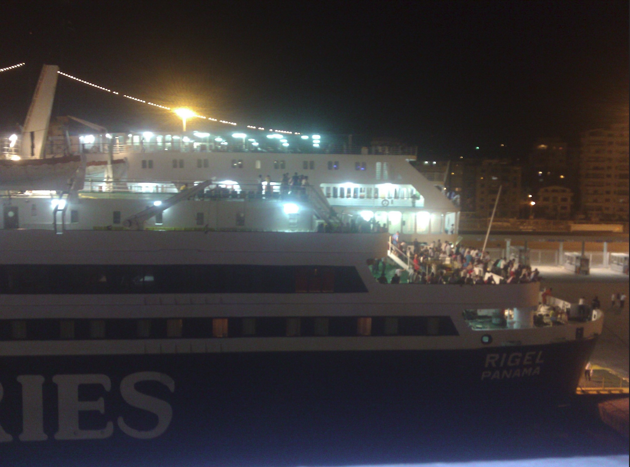 On the ferry