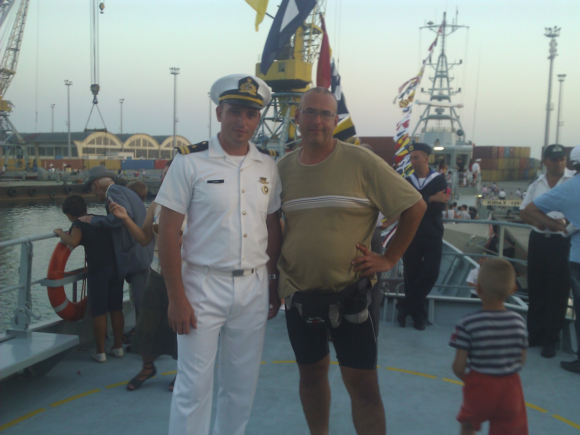 On the navy ship
