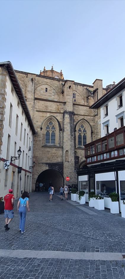 The arches leading into town