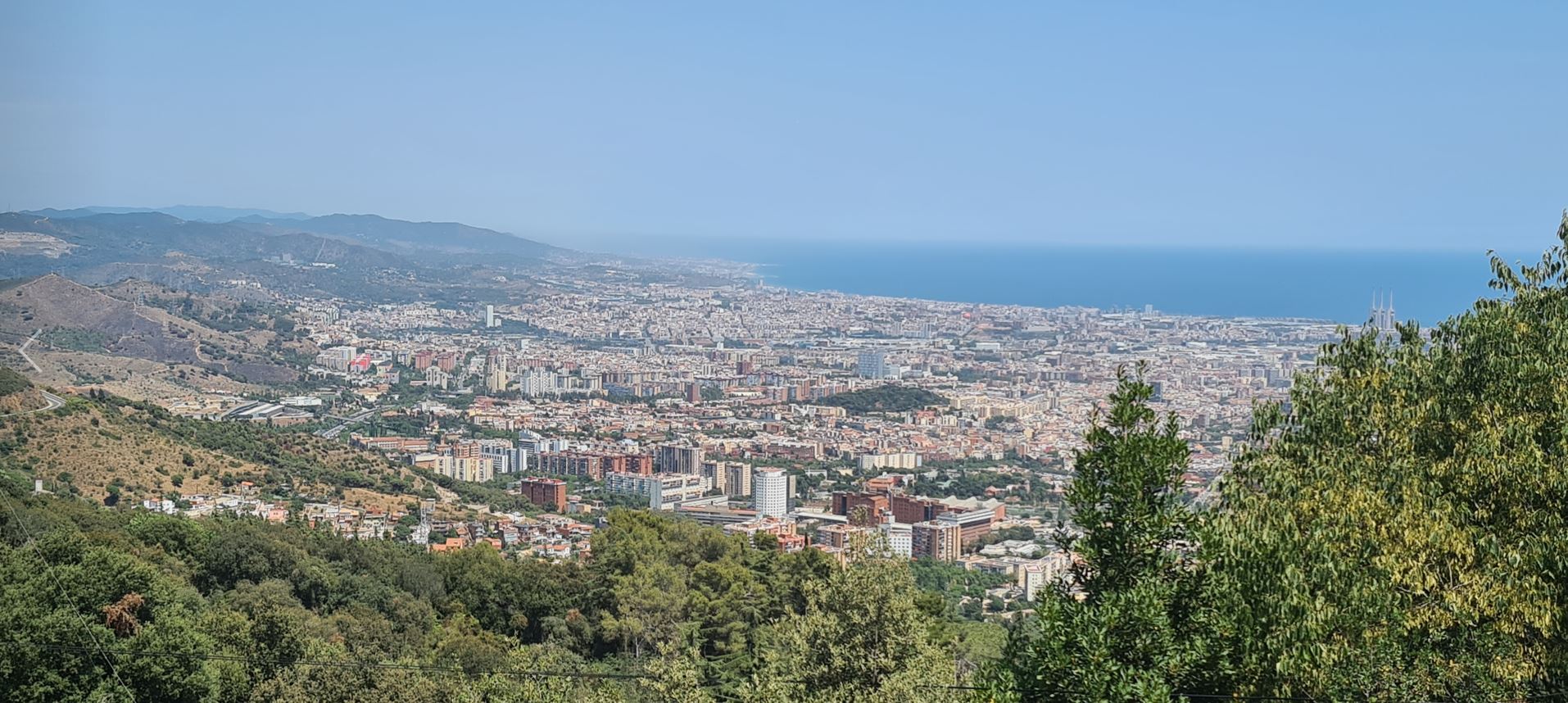 View from the top ofTibidabo