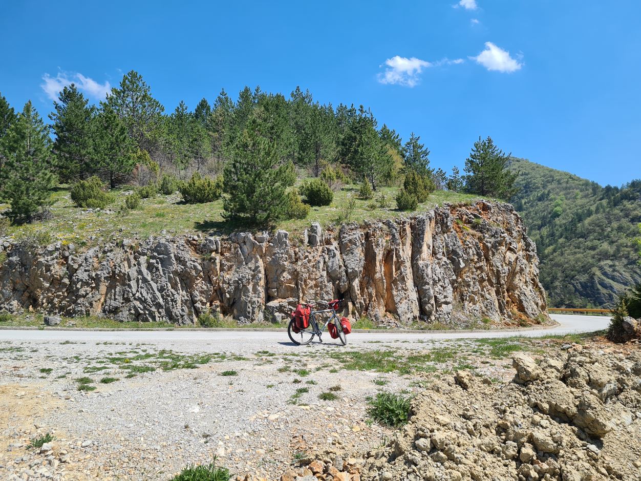 Front of a cliff