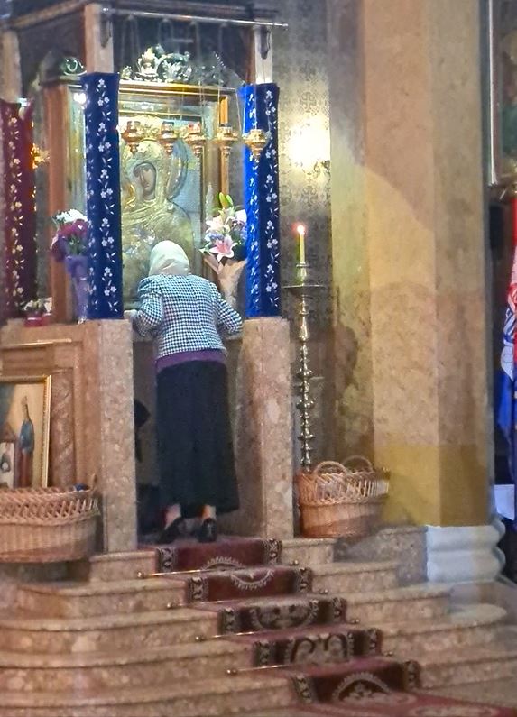 Kissing the icon...