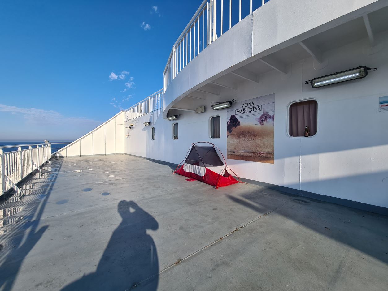 My tent on the ship