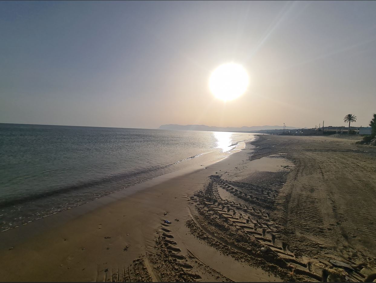 Beach next to the campground