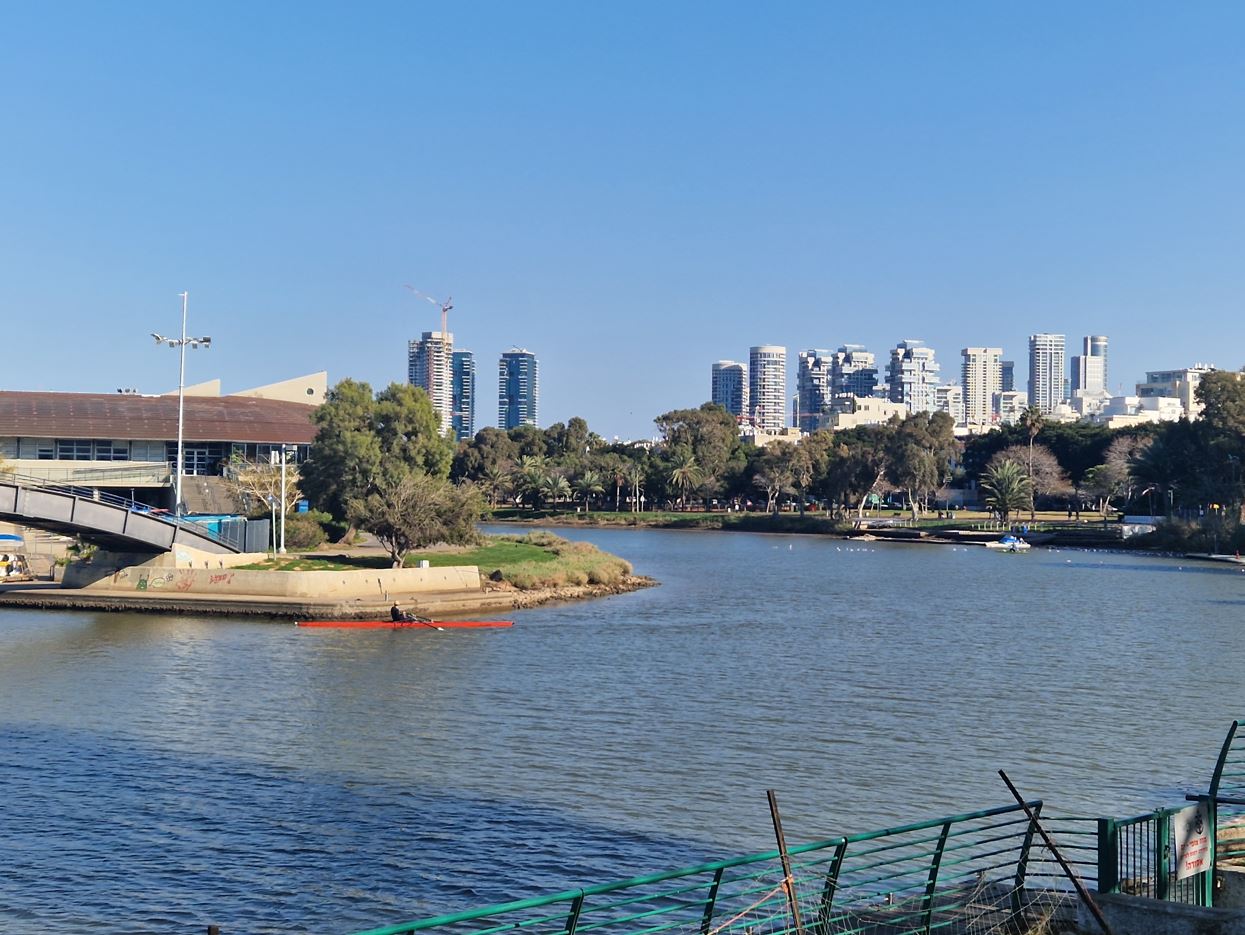 Modern Tel Aviv - see the guy in the boat?