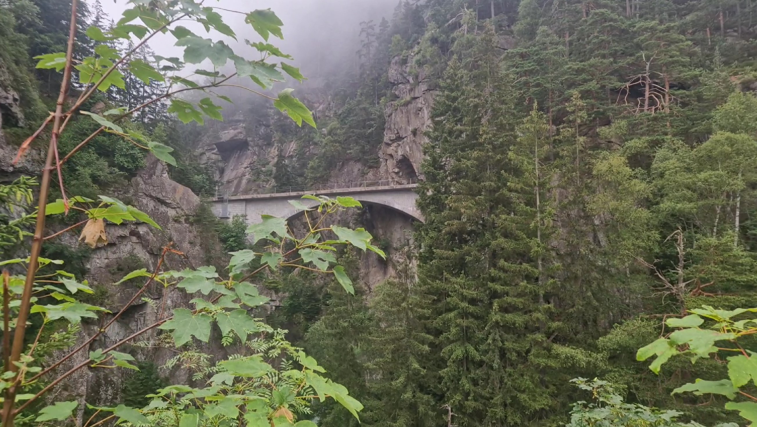 Road over a gorge