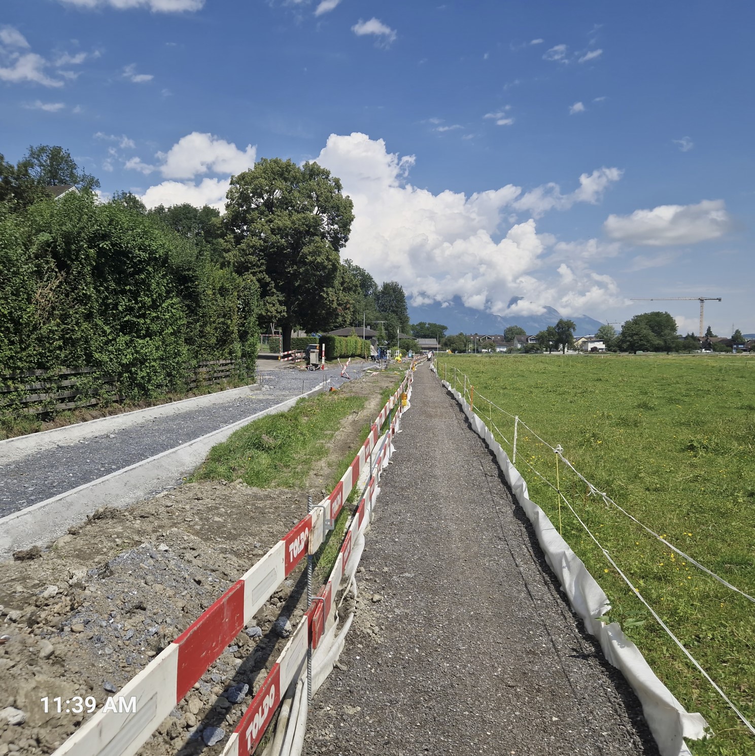 Perfectly straight diversion in Switzerland