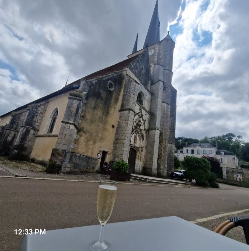 Sipping champagne at high noon
