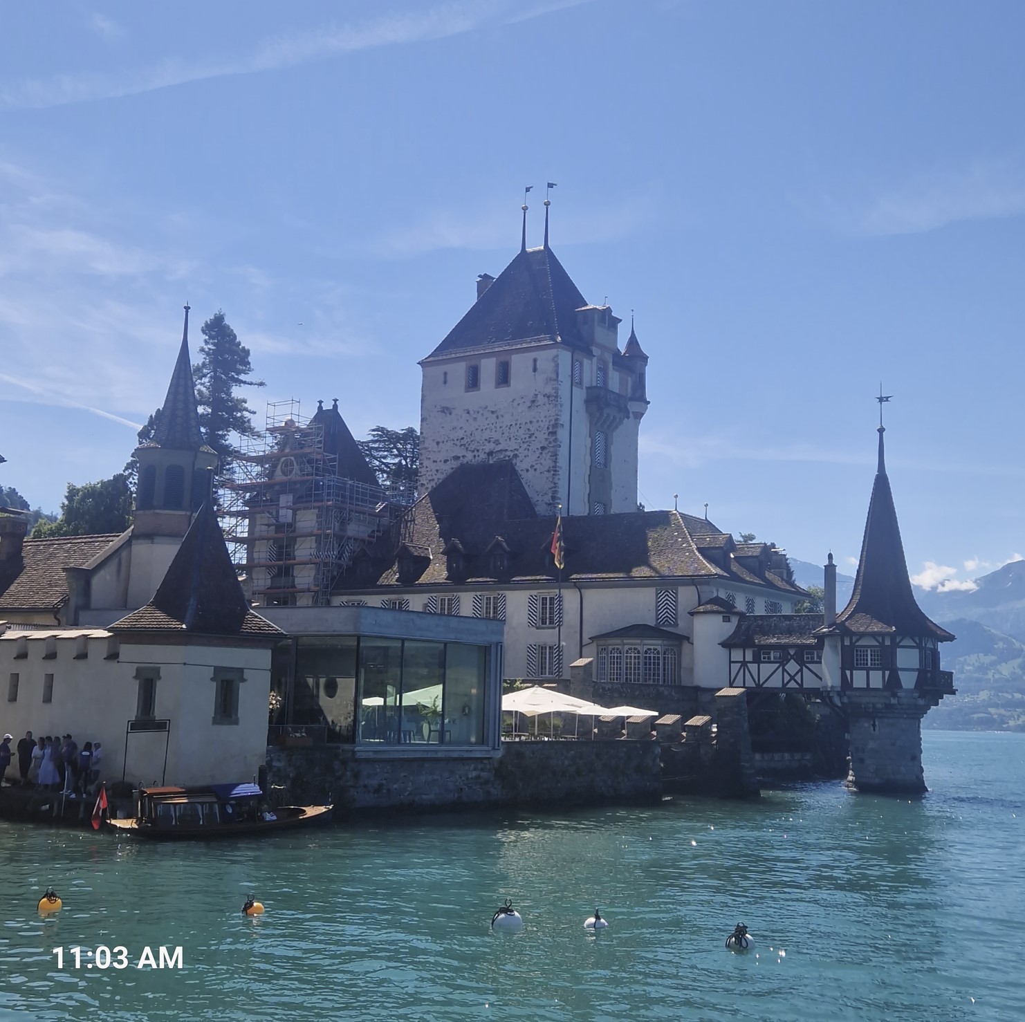 Castle right next to the lake