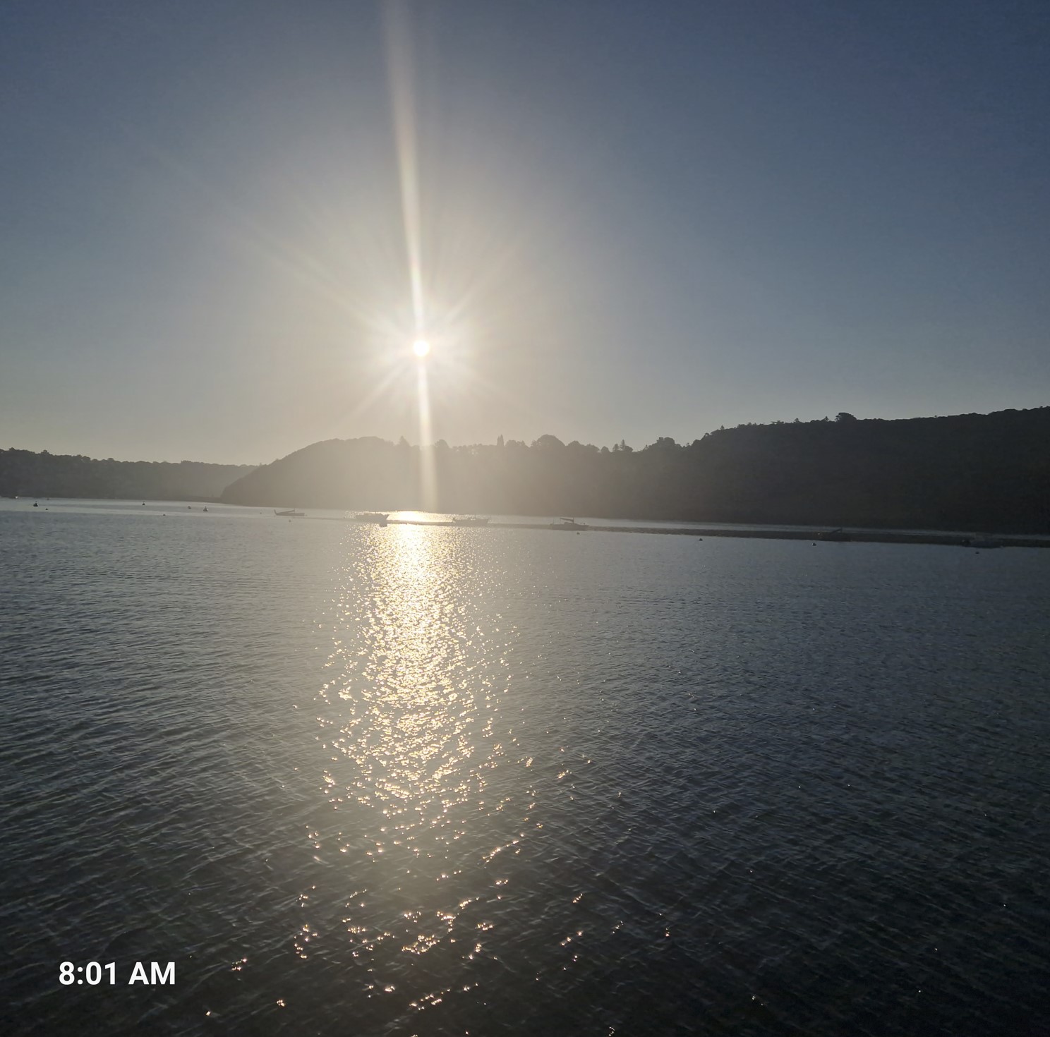 Rising sun above the inlet
