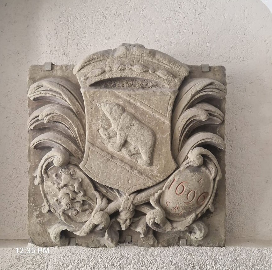 An old coat of arms in the castle