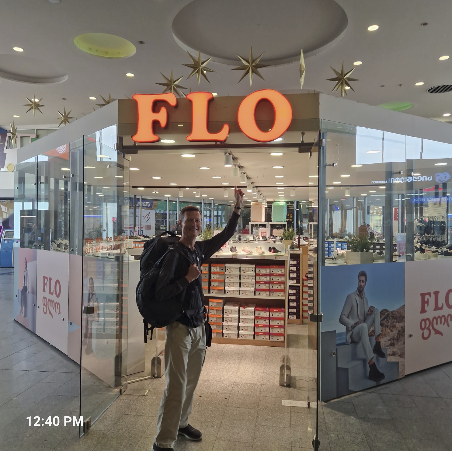 Florian (nickname Flo) at the railway station