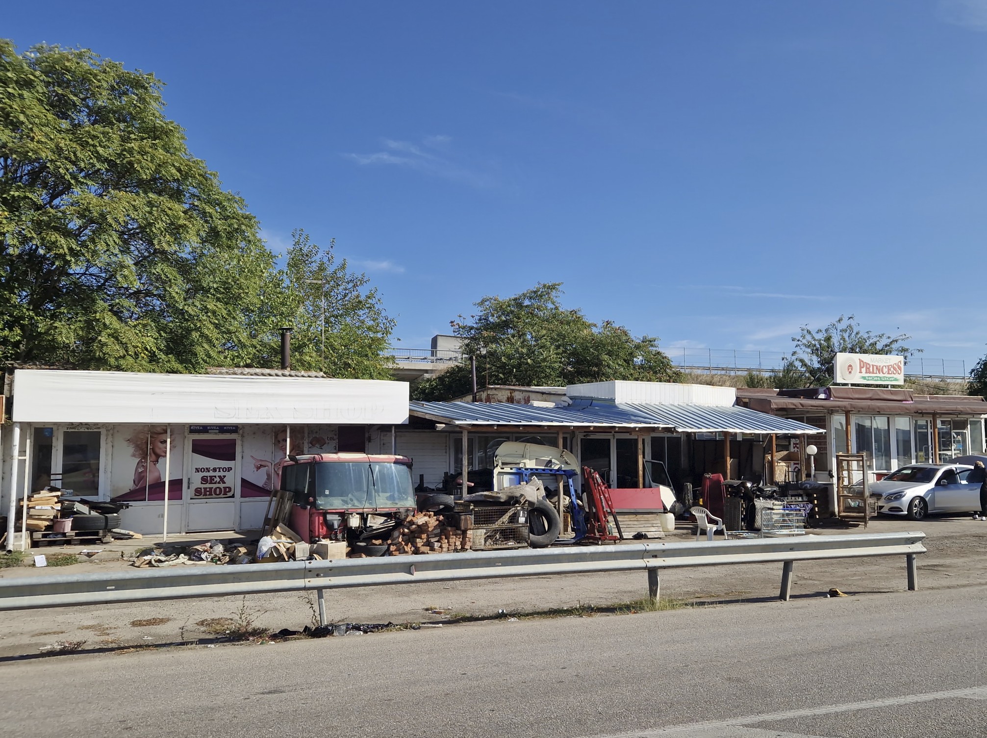 Balkan-like crossing, including the non-stop sex shop