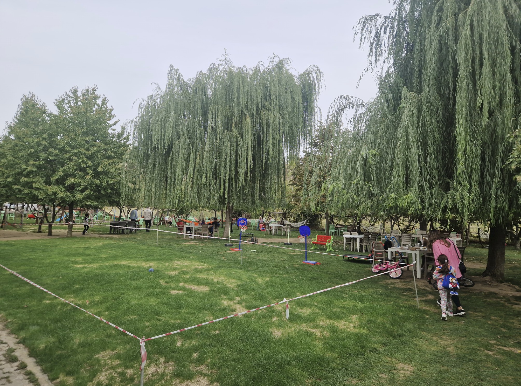 The garden of the restaurant