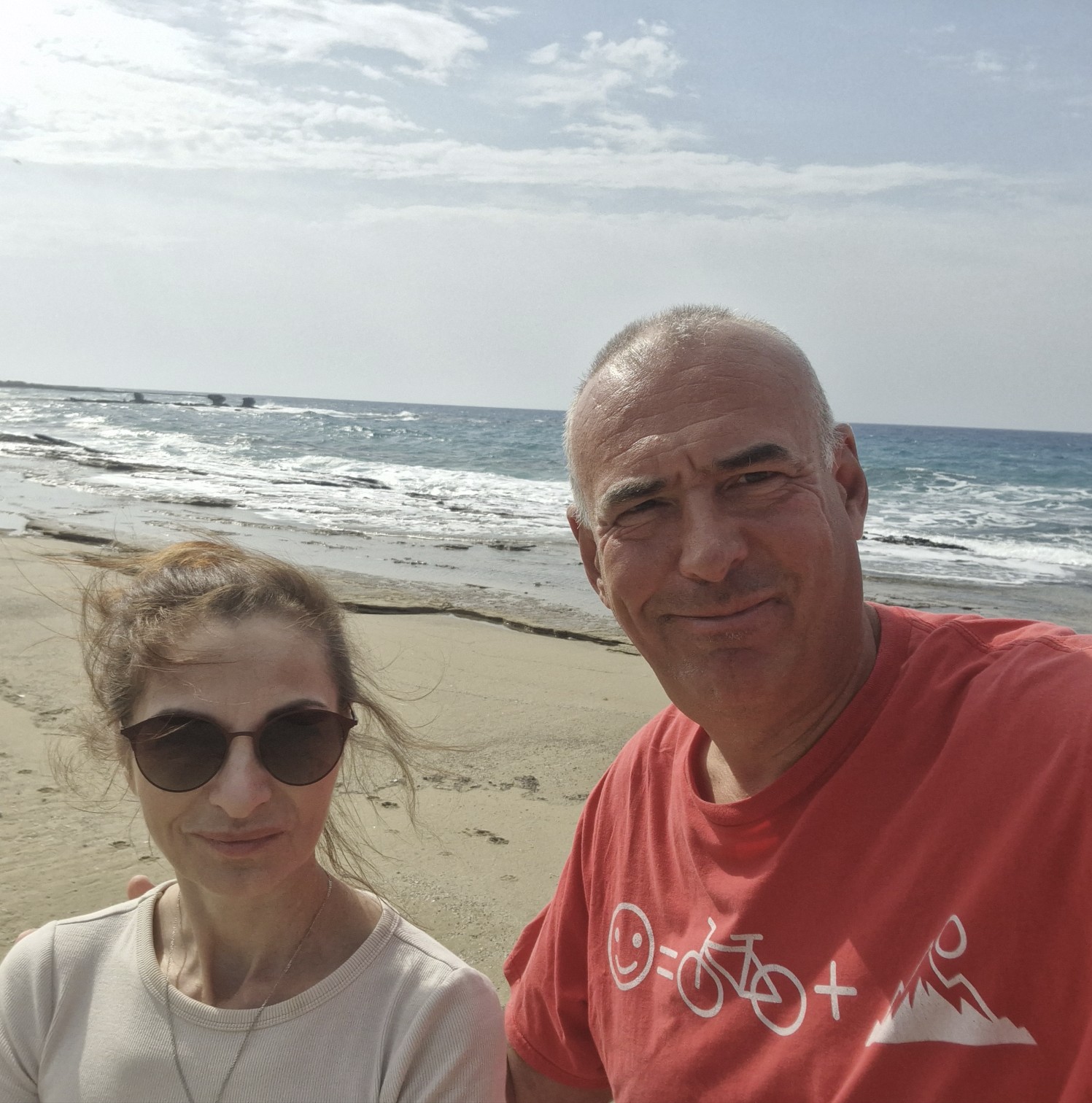 On the beach with Ella
