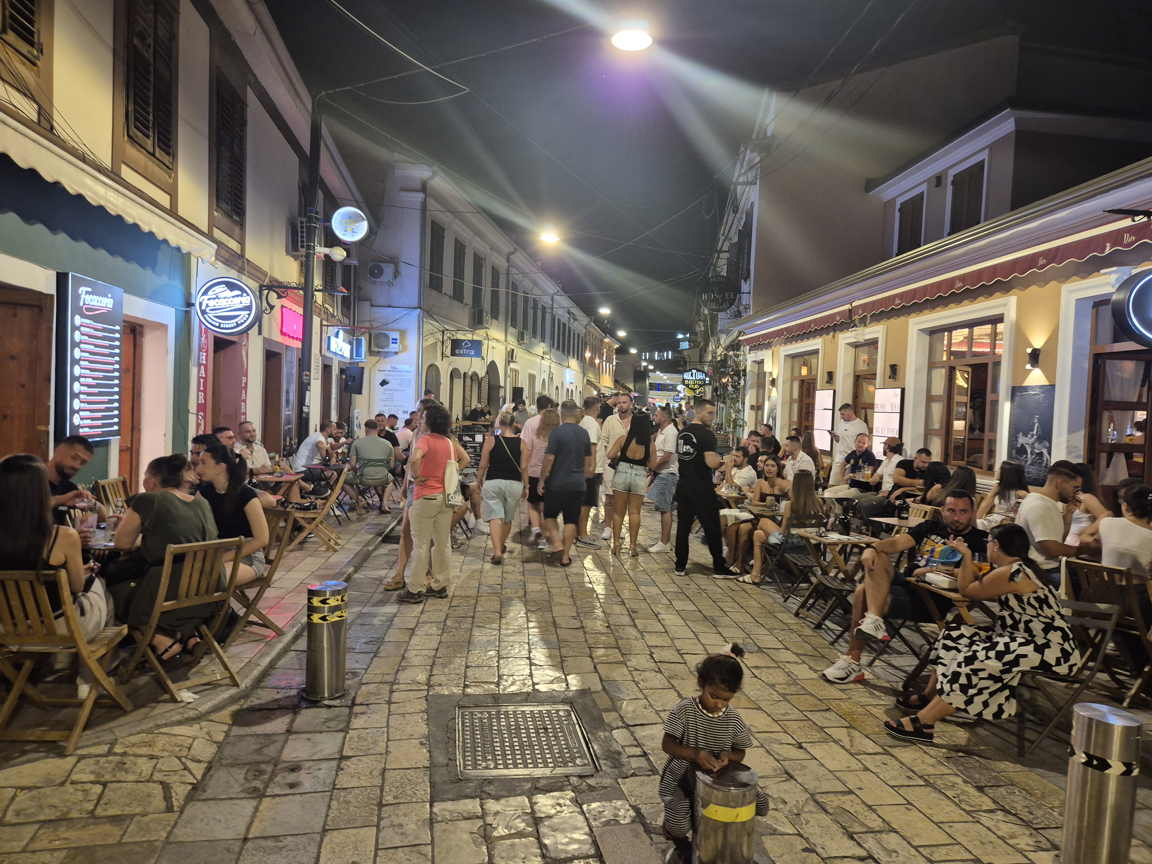 Bustling night scene