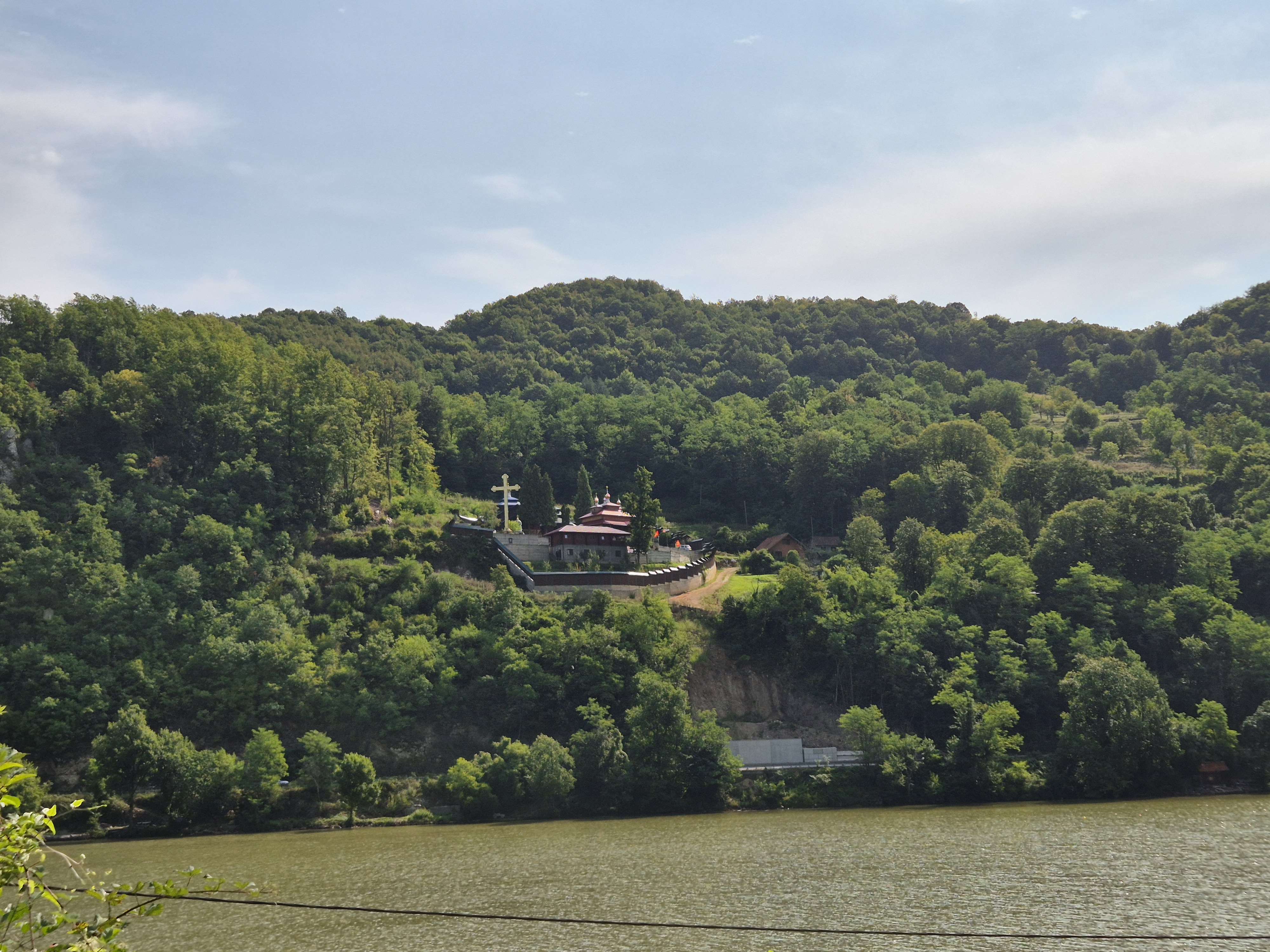 An Orthodox church on the Serbian side