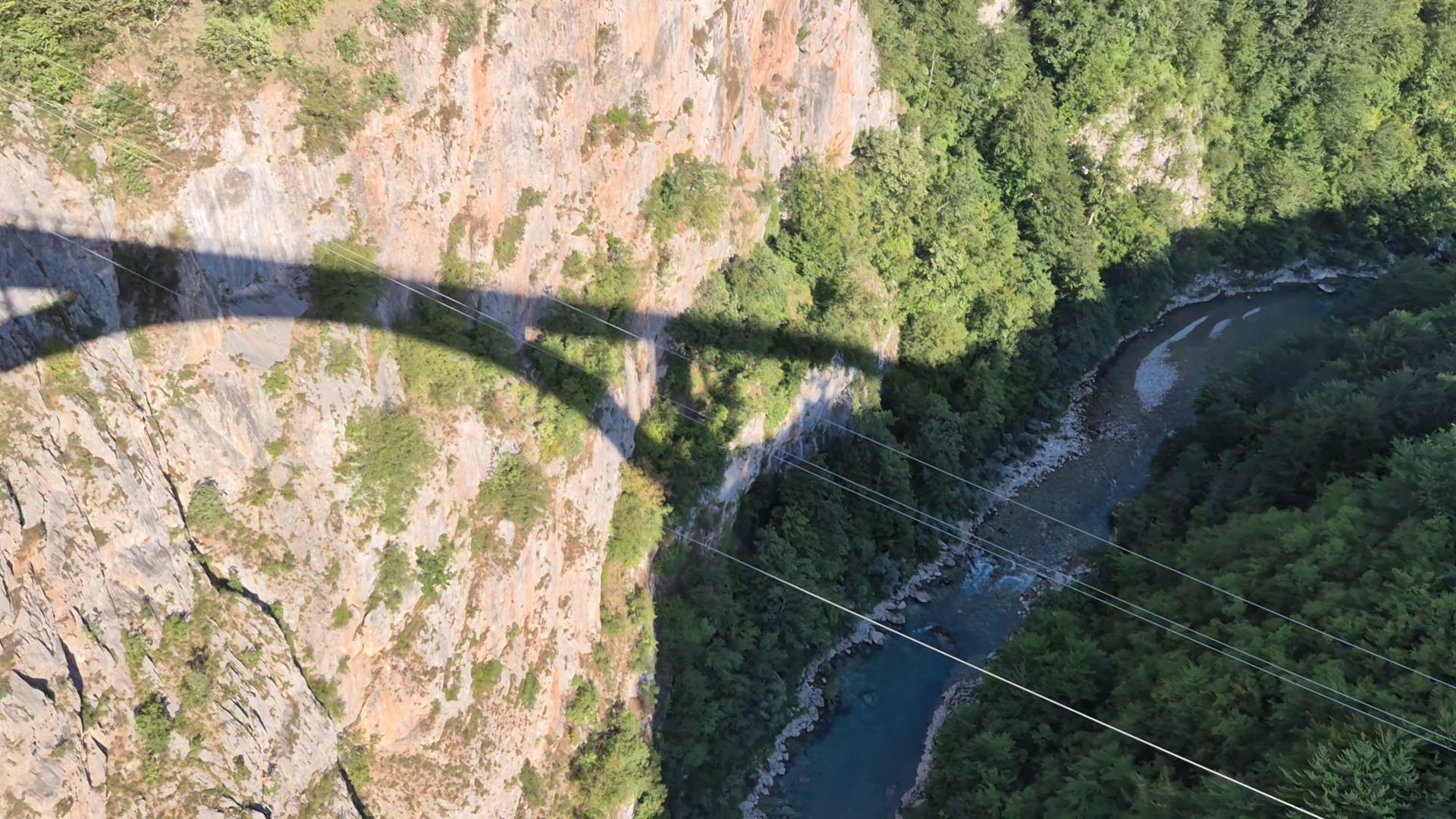 The shadow of the bridge