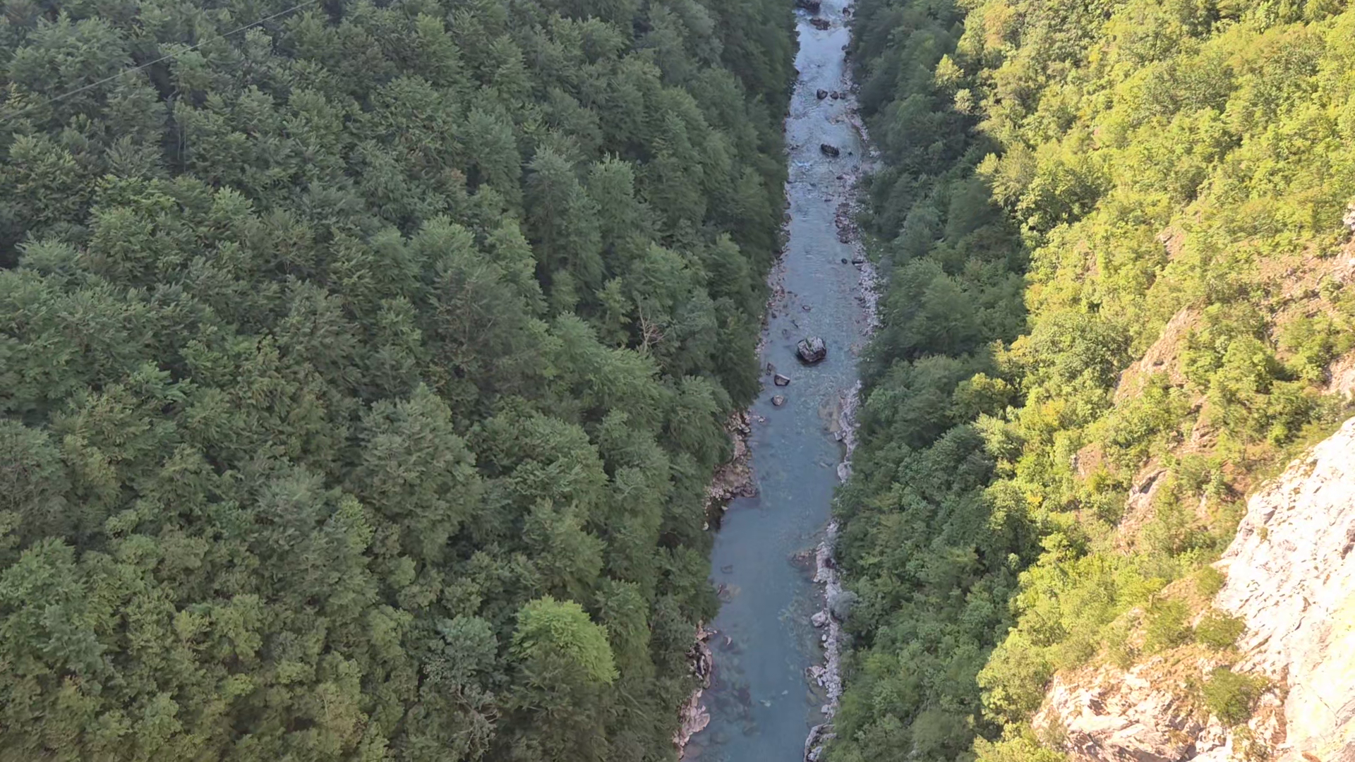 Looking down 170 meters