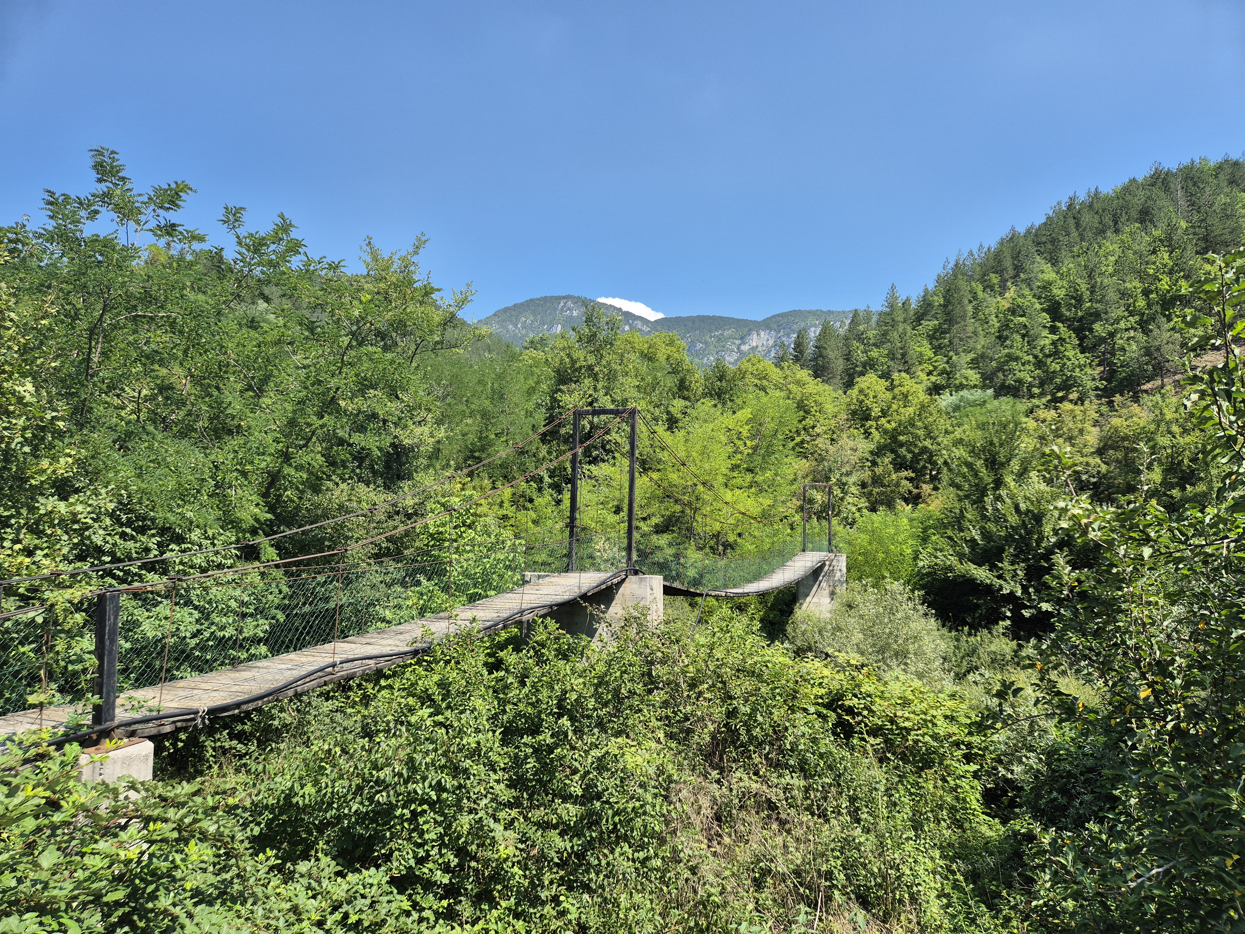 Hanging bridge, which I crossed without incident